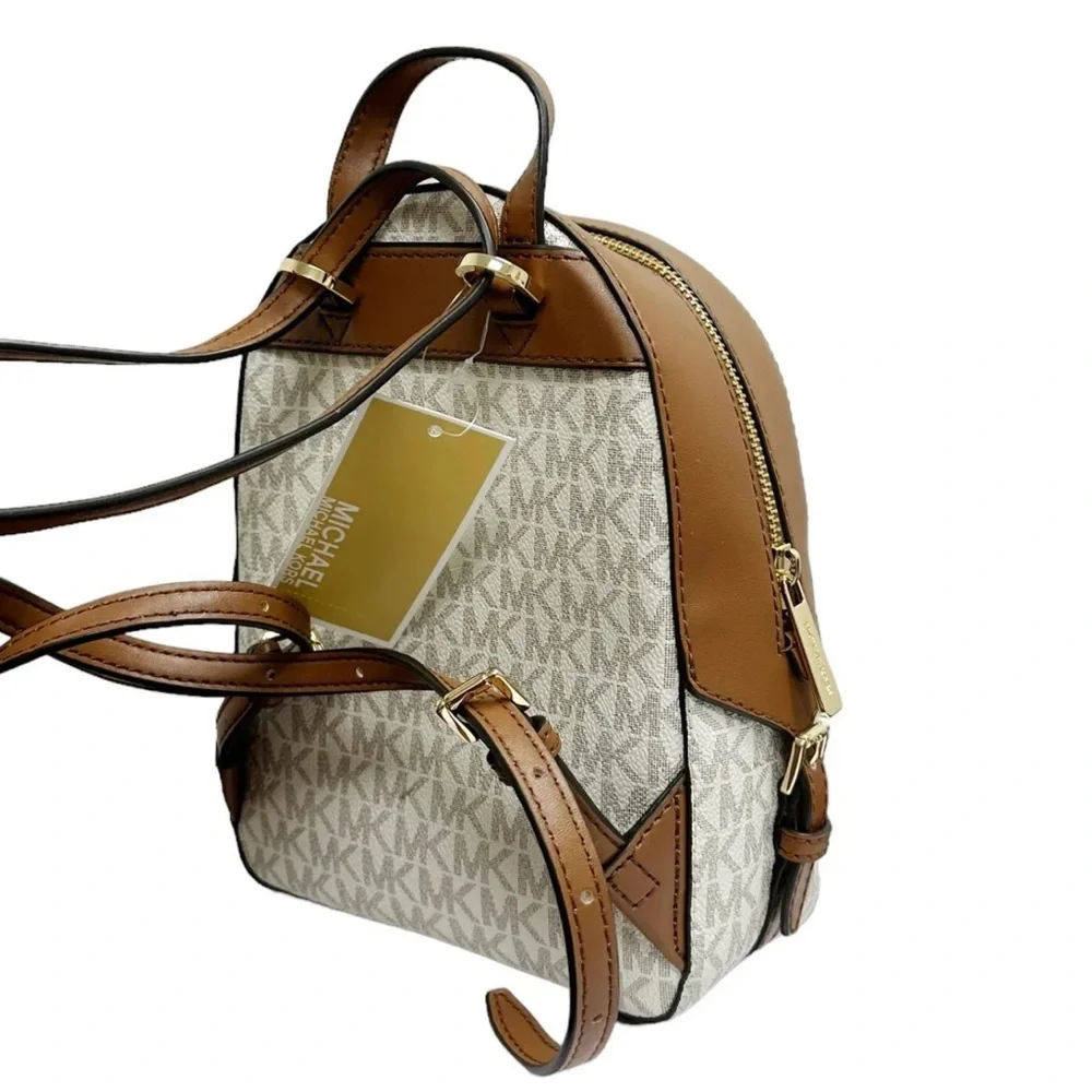 Michael Kors Jaycee XS Mini Convertible Zip Pocket Backpack Crossbody Vanilla